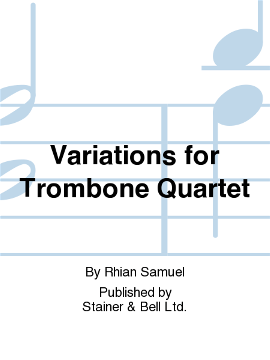Variations for Trombone Quartet Trombone Quartet scores gallery preview page 1