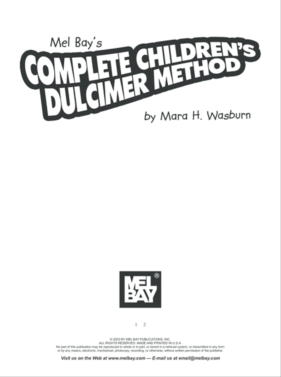 Complete Children's Dulcimer Method Mountain Dulcimer scores gallery preview page 2