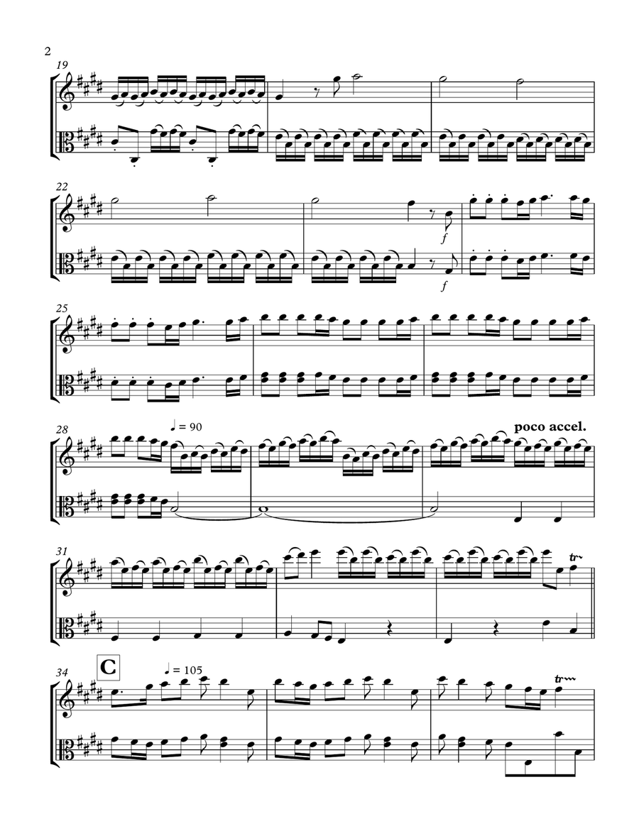 The Four Seasons (Spring) Violin & Viola Duet String Duet scores gallery preview page 2