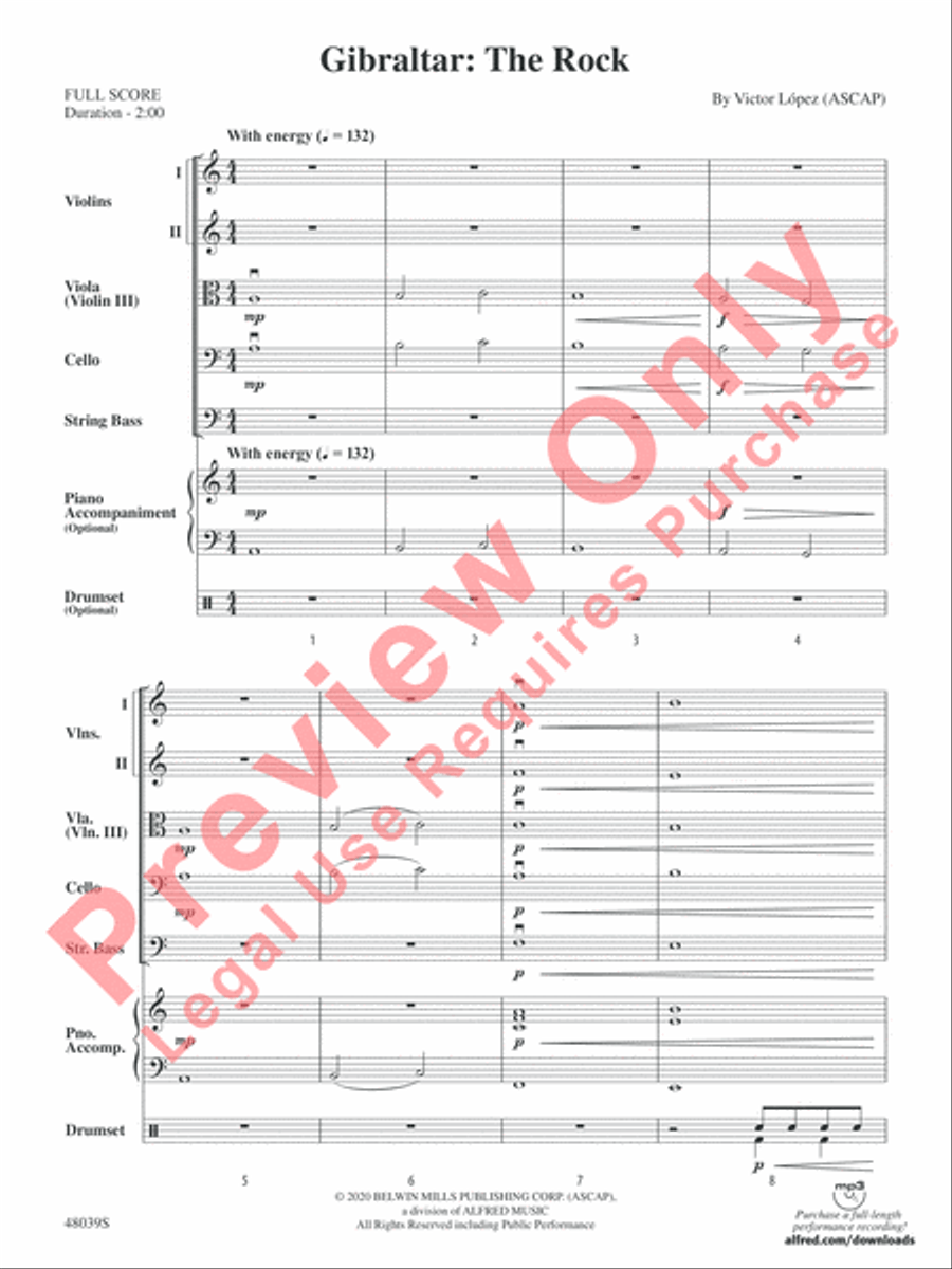 Gibraltar: The Rock String Orchestra scores gallery preview page 3