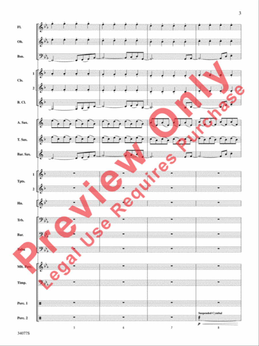 Don't Stop Believin' Concert Band scores gallery preview page 4