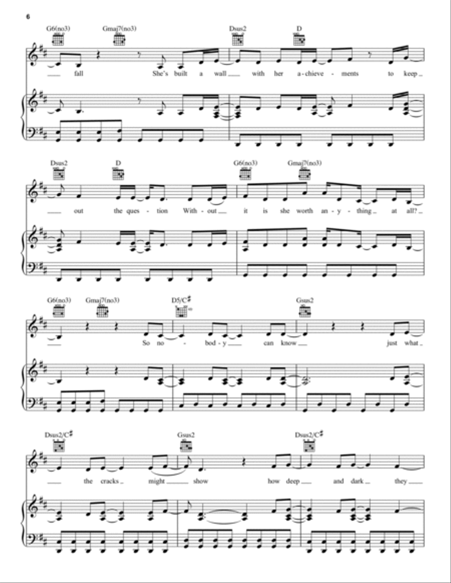 The Anonymous Ones (from Dear Evan Hansen) Piano, Vocal, Guitar scores gallery preview page 6