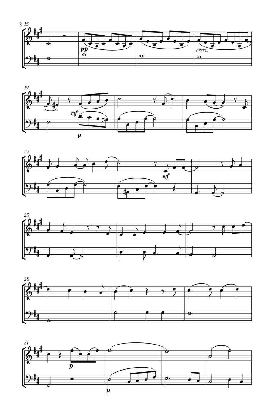 Mary, Did You Know? Woodwind Duet scores gallery preview page 2