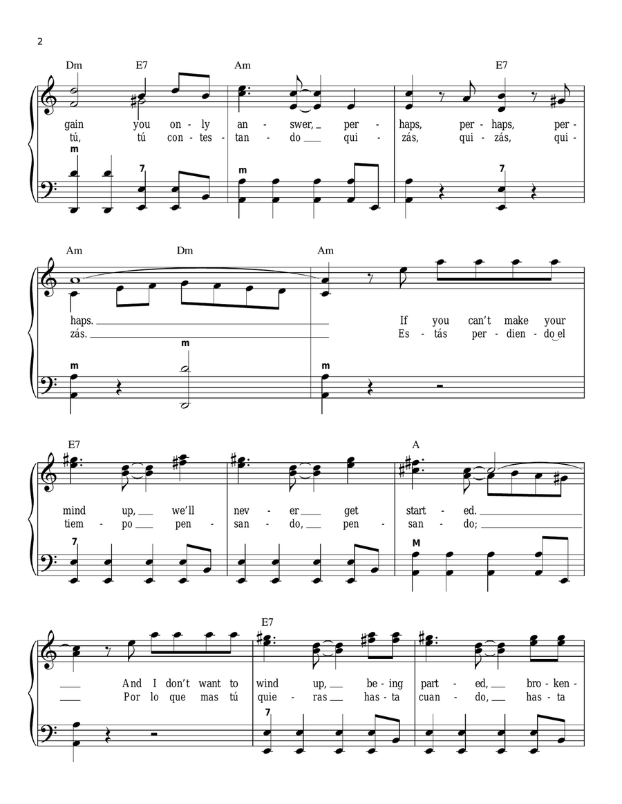 Quizas, Quizas, Quizas (Perhaps, Perhaps, Perhaps) Accordion scores gallery preview page 2
