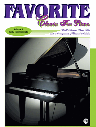 Book cover for Favorite Classics for Piano, Volume 1