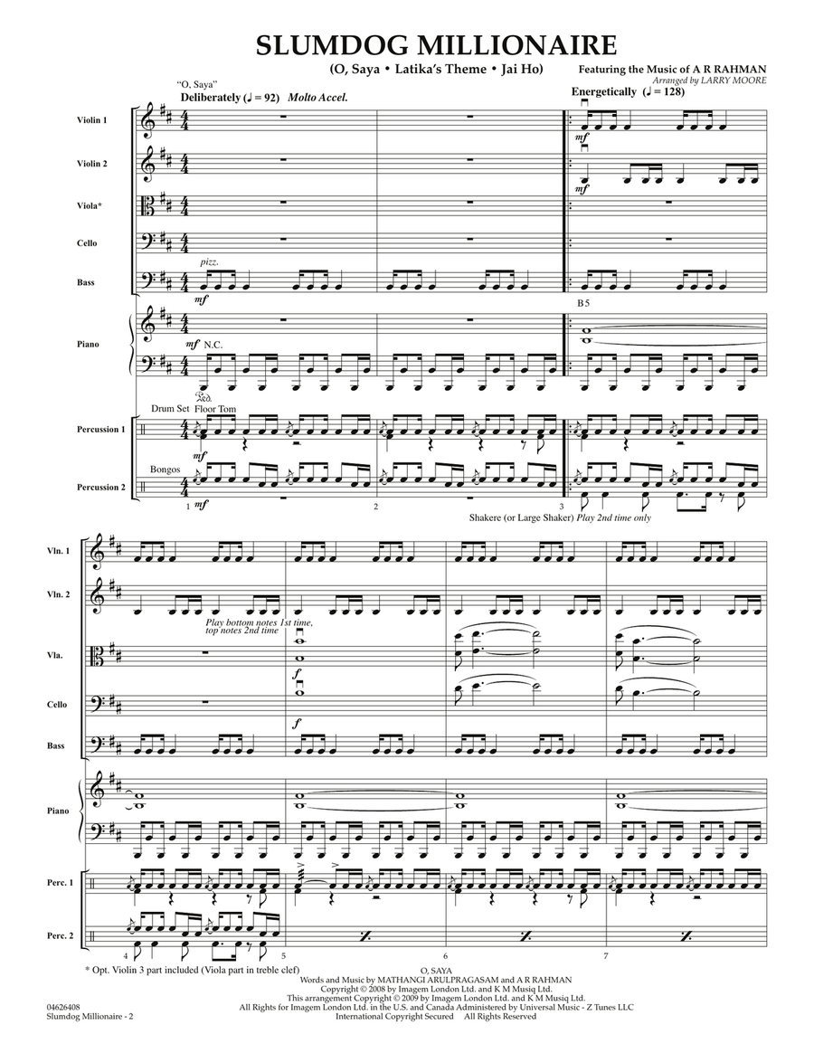 Slumdog Millionaire - Full Score Orchestra scores gallery preview page 2