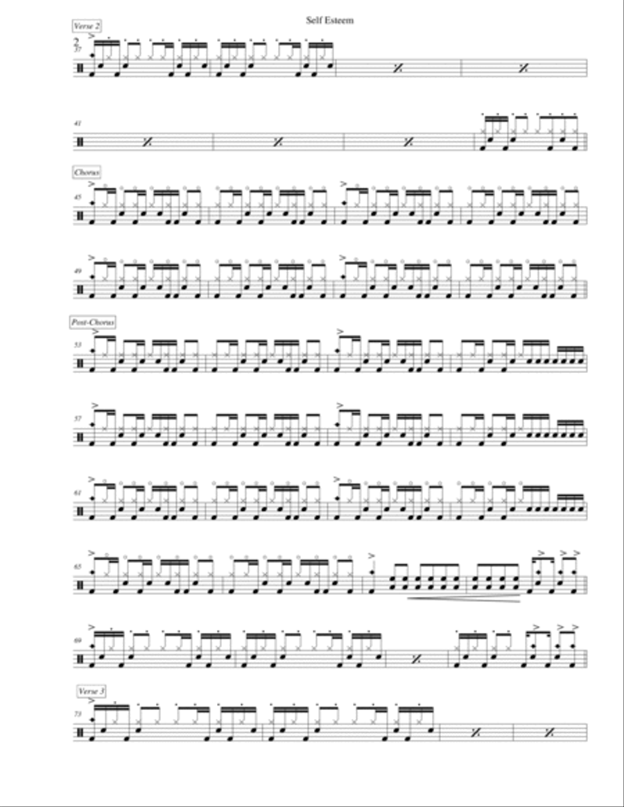Self Esteem Drum Set scores gallery preview page 2