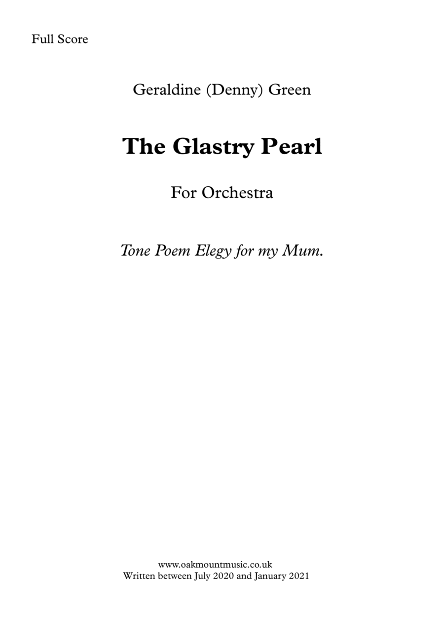 The Glastry Pearl. Tone Poem Elegy For My Mum. Full Orchestra scores gallery preview page 1