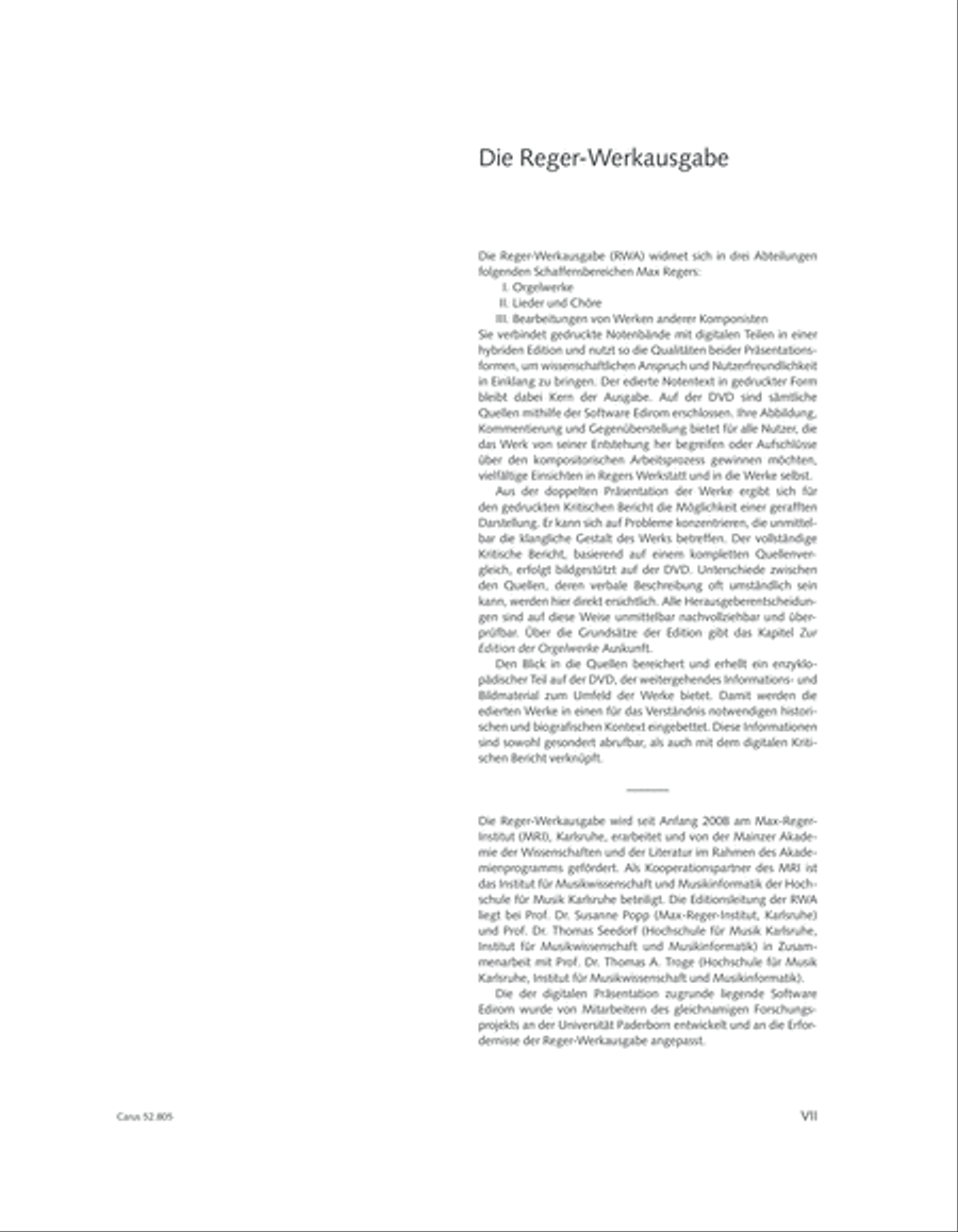 Reger Edition of Work, vol. I/5: Organ pieces I Organ Solo scores gallery preview page 6