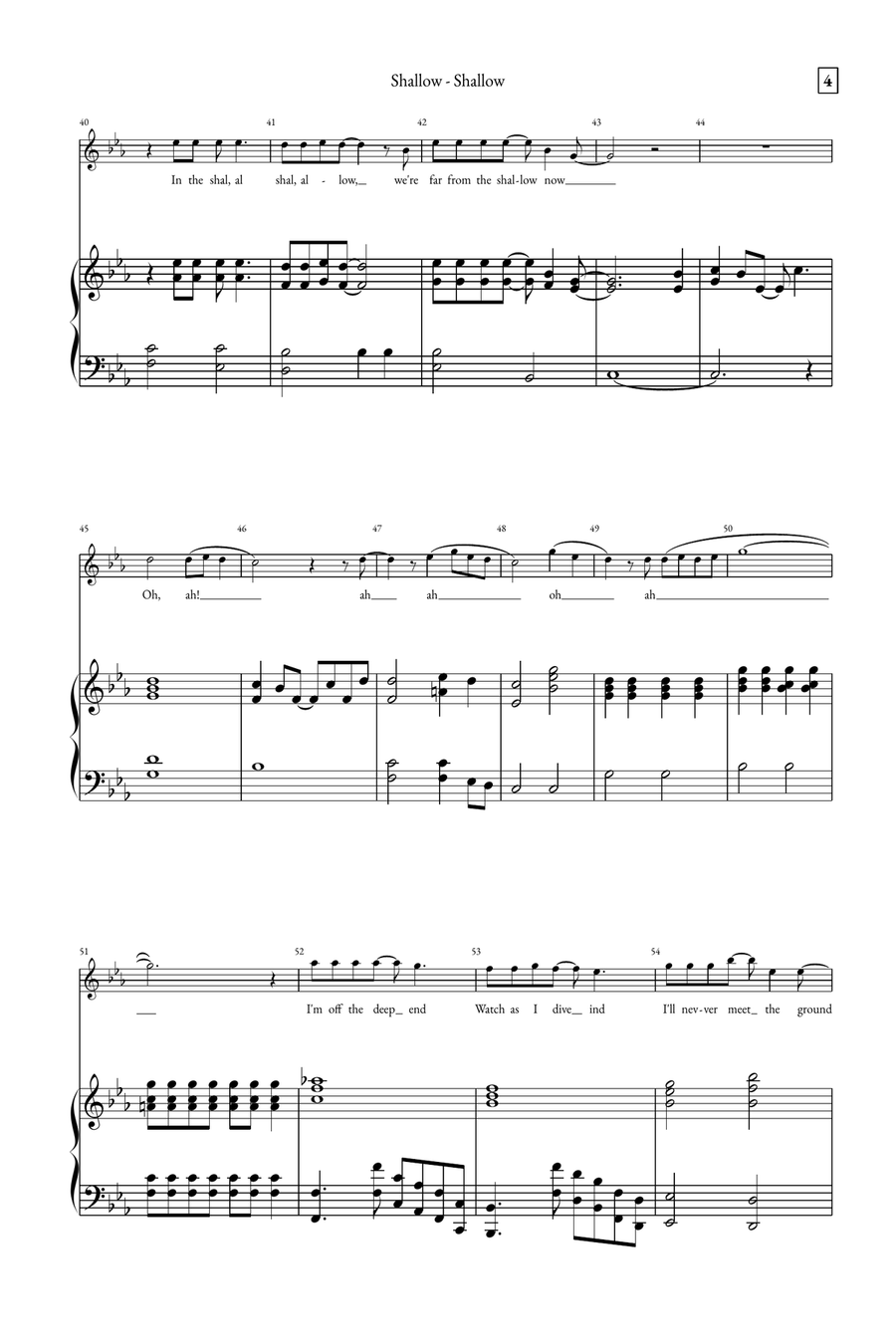 Shallow A Cappella scores gallery preview page 4