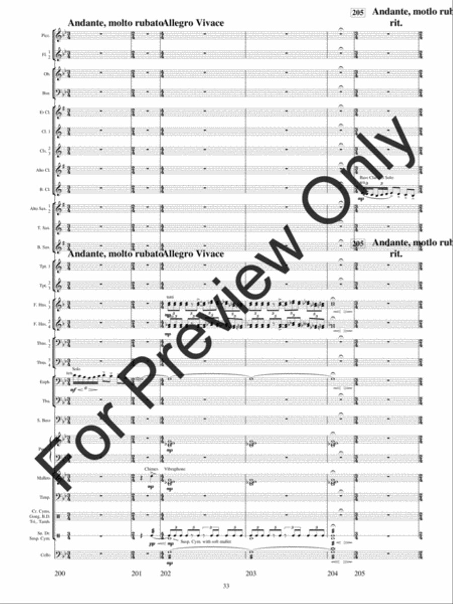 Festival Variations Concert Band scores gallery preview page 36