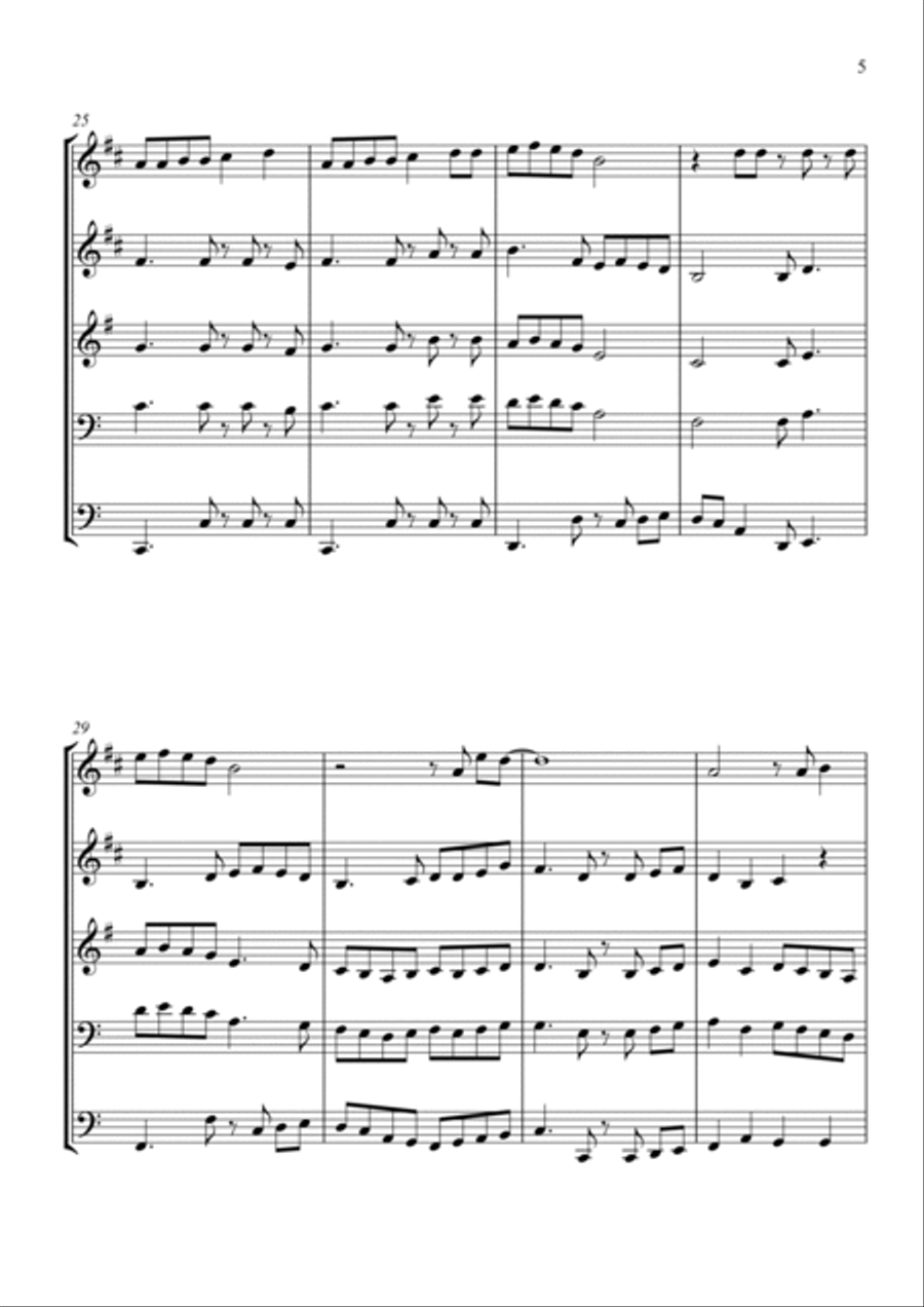 Marry You Marry You Brass Quartet scores gallery preview page 5