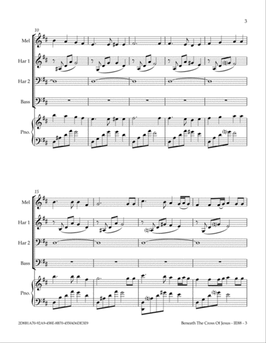 Beneath The Cross Of Jesus (Any Size Church Orchestra Series) Small Ensemble scores gallery preview page 3