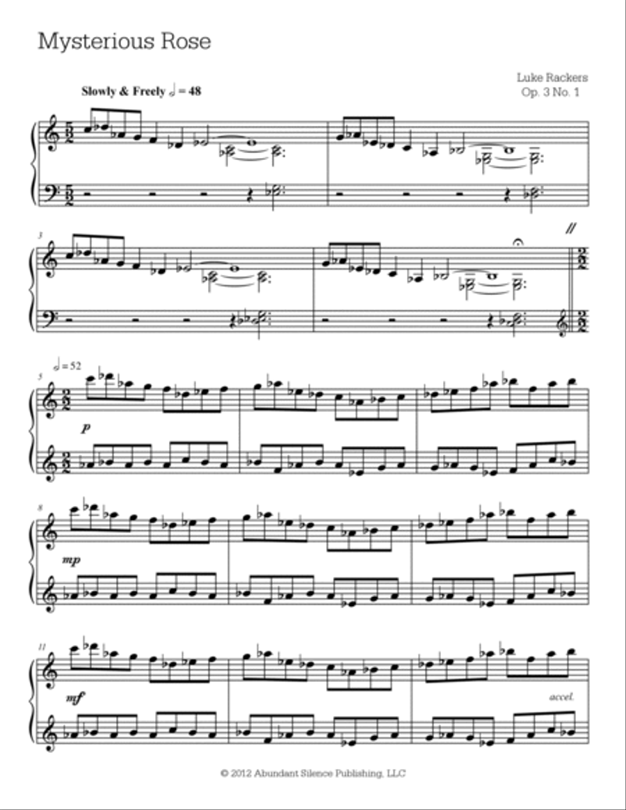 Mysterious Rose Piano Solo scores gallery preview page 3