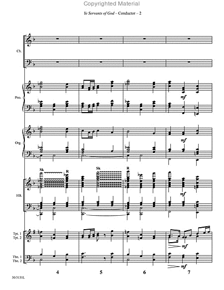 Ye Servants of God - Instrumental Ensemble Score and Parts image number null