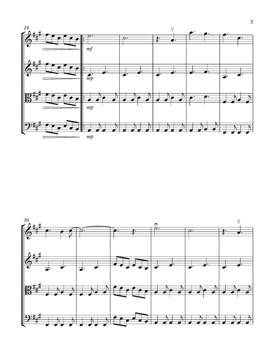 Electric Love String Quartet scores gallery preview page 3