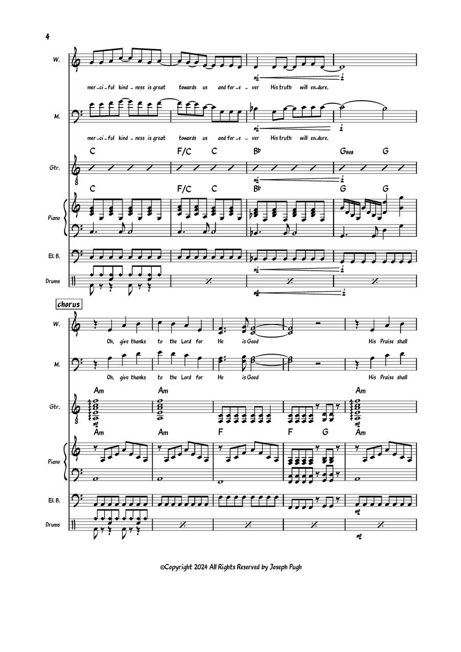 Oh Praise The Lord (Psalm 117) 2-Part scores gallery preview page 4