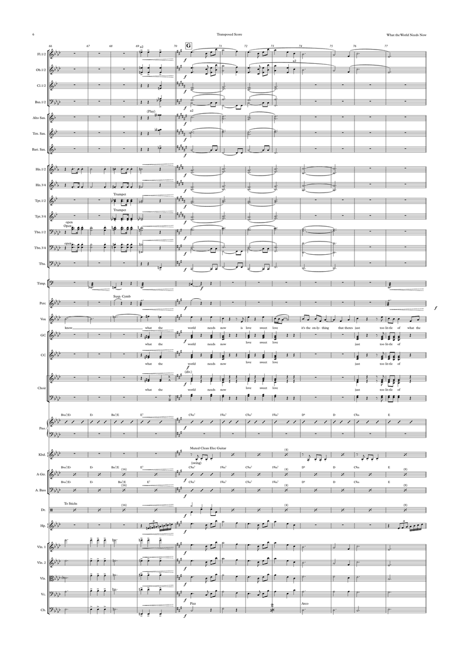 What The World Needs Now Is Love Full Orchestra scores gallery preview page 6