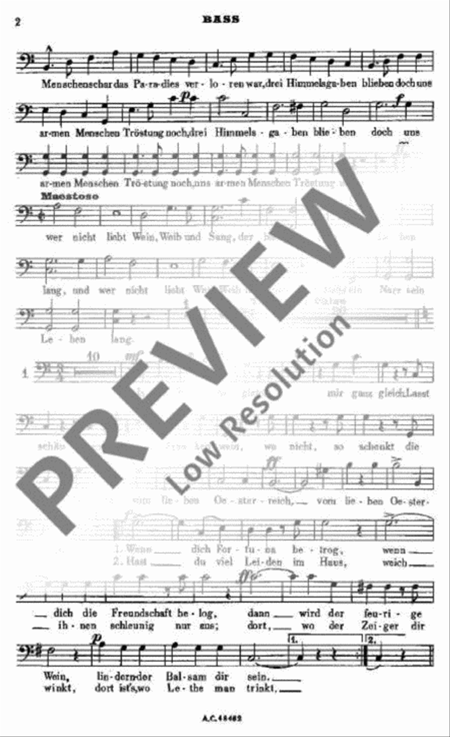 Wein, Weib und Gesang 4-Part scores gallery preview page 3