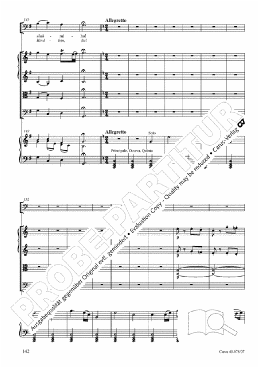 Missa pastoralis bohemica 4-Part scores gallery preview page 155