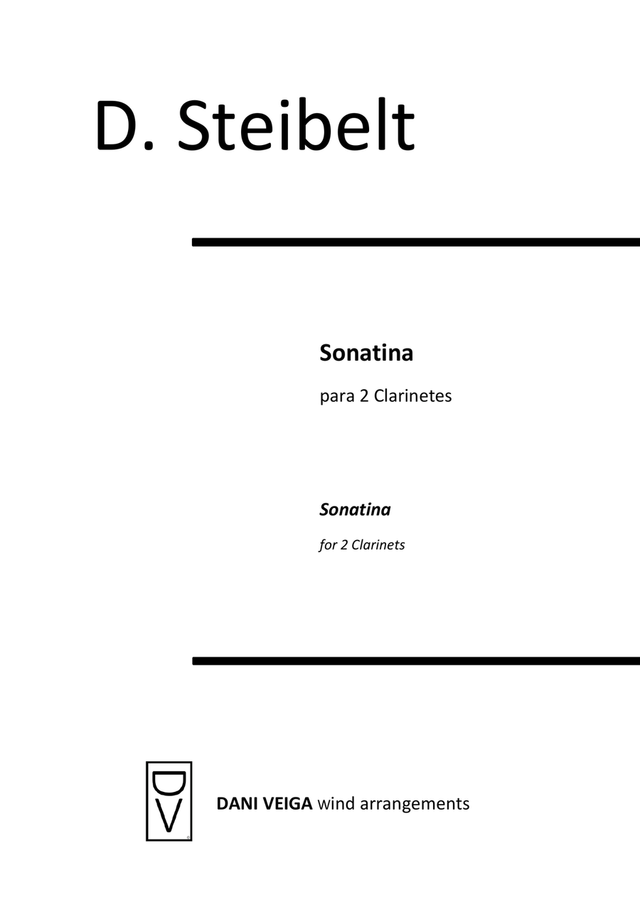Steibelt Sonatina for 2 Clarinets Clarinet Duet scores gallery preview page 1