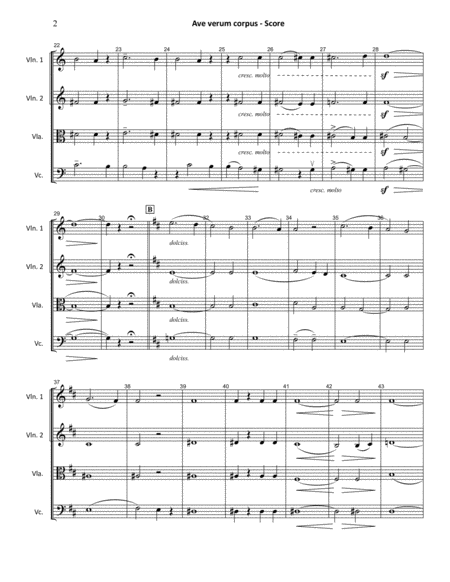 Ave verum corpus S.44 (Liszt) STRING QUARTET image number null