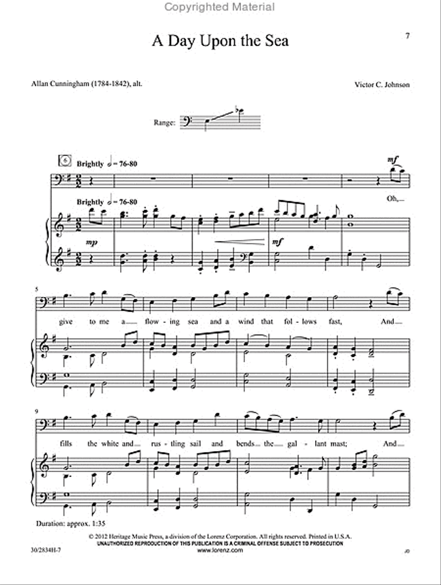 Songs of the Wayfarer - Medium-high Voice High Voice scores gallery preview page 5