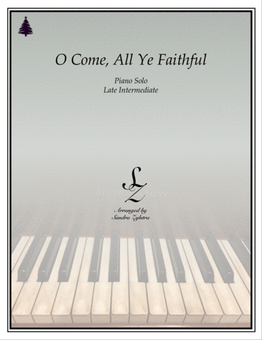 O Come, All Ye Faithful (late intermediate piano solo) Piano Solo scores gallery preview page 1