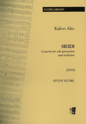 Book cover for Siedi. Concerto for solo percussion and orchestra (score)