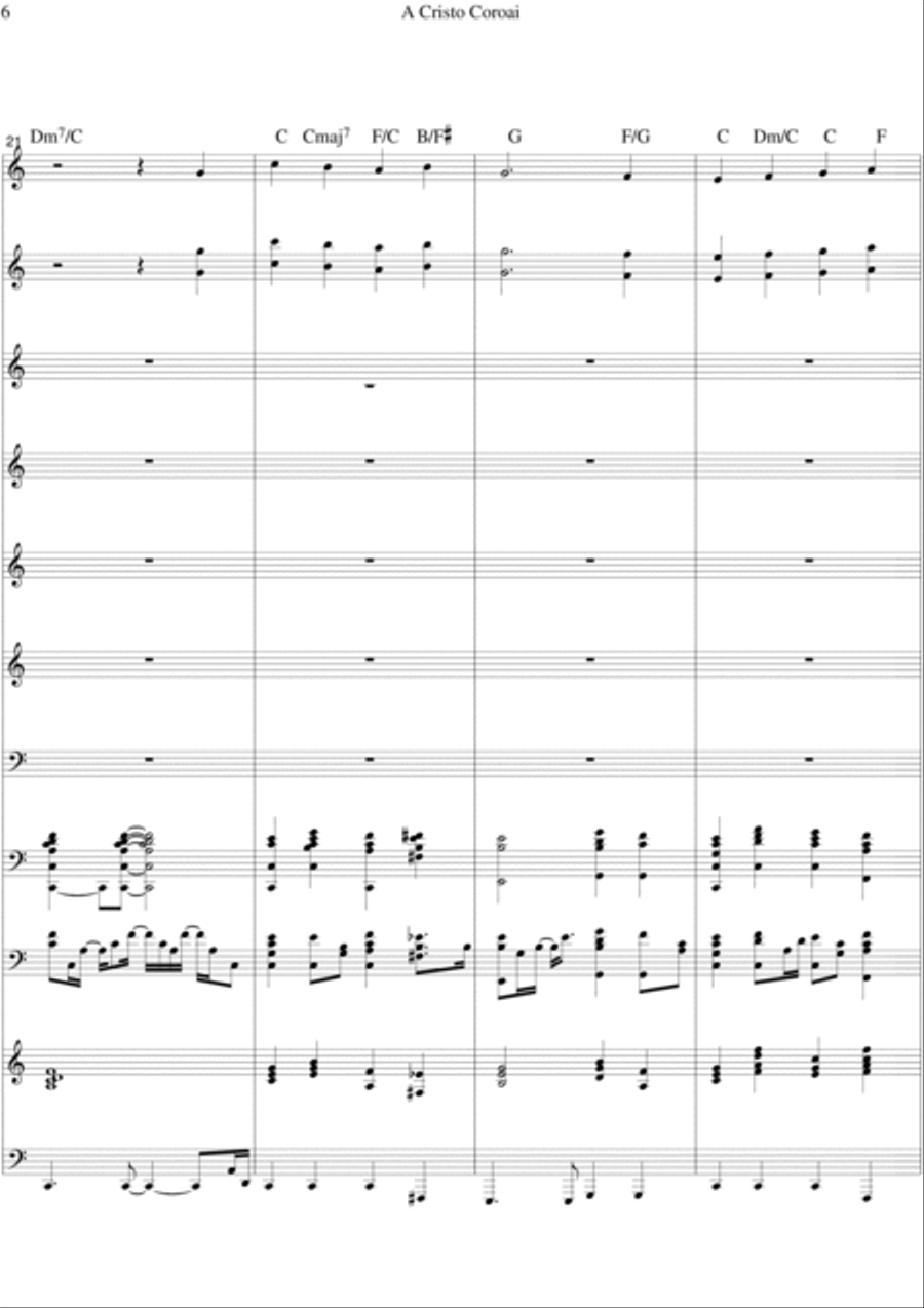 A Cristo Coroai - Score Only Concert Band scores gallery preview page 6