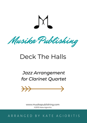 Book cover for Deck the Halls - Jazz Carol for Clarinet Quartet