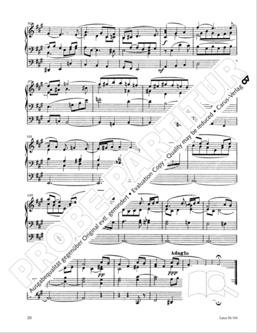 Organ Sonata No. 12 in D flat major Organ Solo scores gallery preview page 21