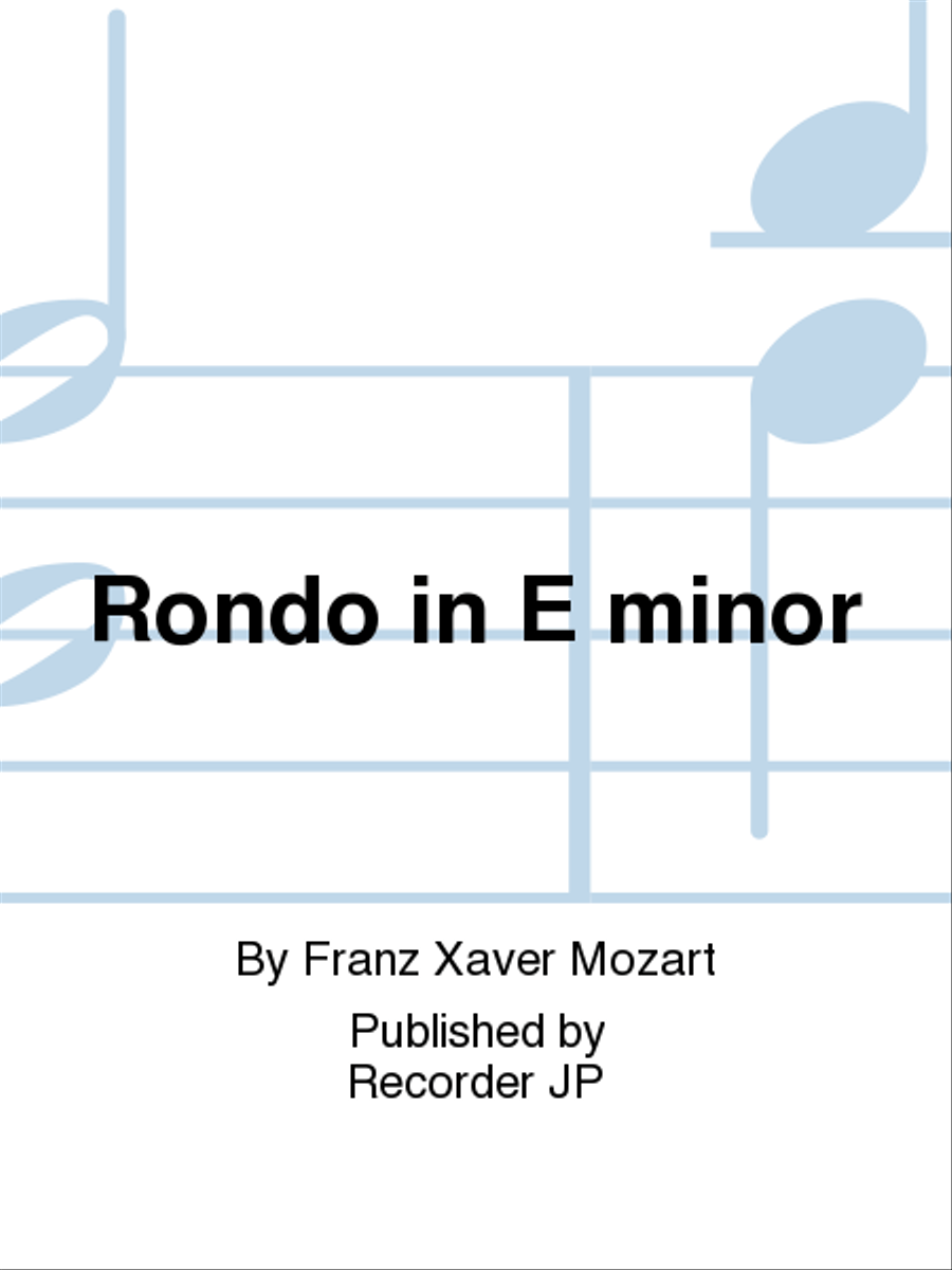 Rondo in E minor Flute Solo scores gallery preview page 1