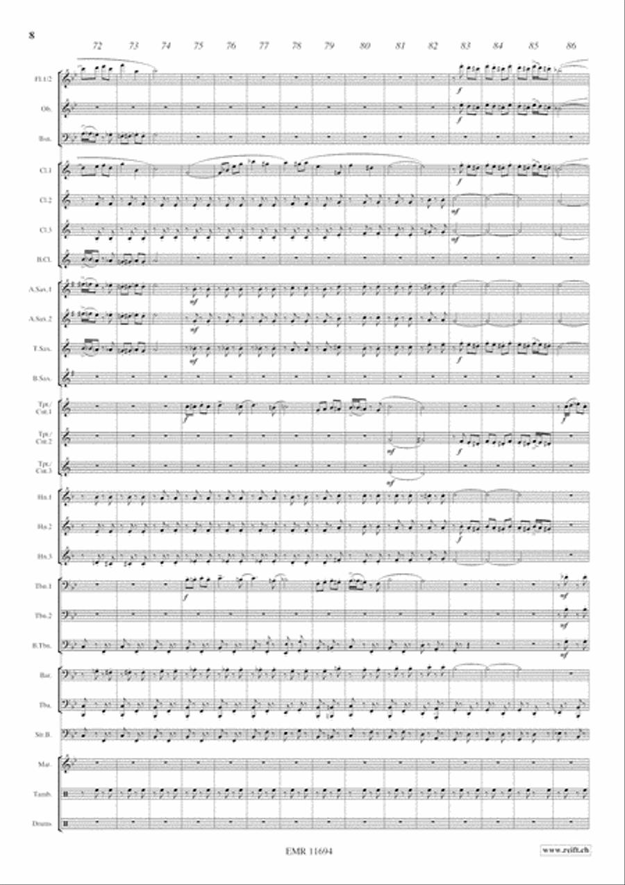 Otto e Mezzo Concert Band scores gallery preview page 9