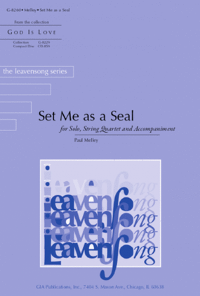 Book cover for Set Me as a Seal - Instrument edition