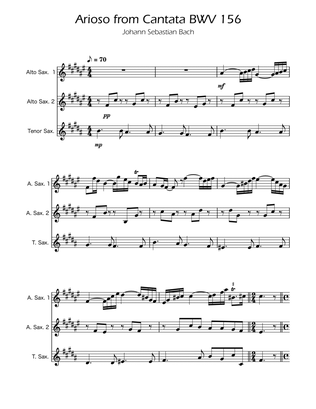 Arioso BWV 156 - Sax Trio AAT