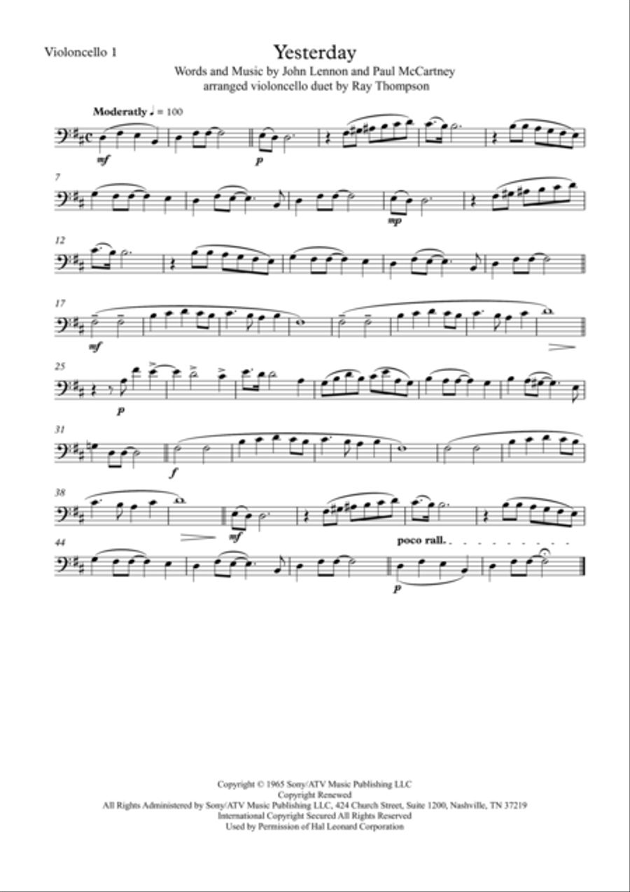 Yesterday String Duet scores gallery preview page 2