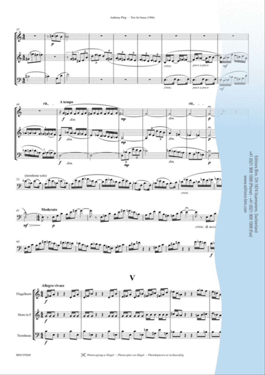 Trio for brass Trio for brass Horn scores gallery preview page 9