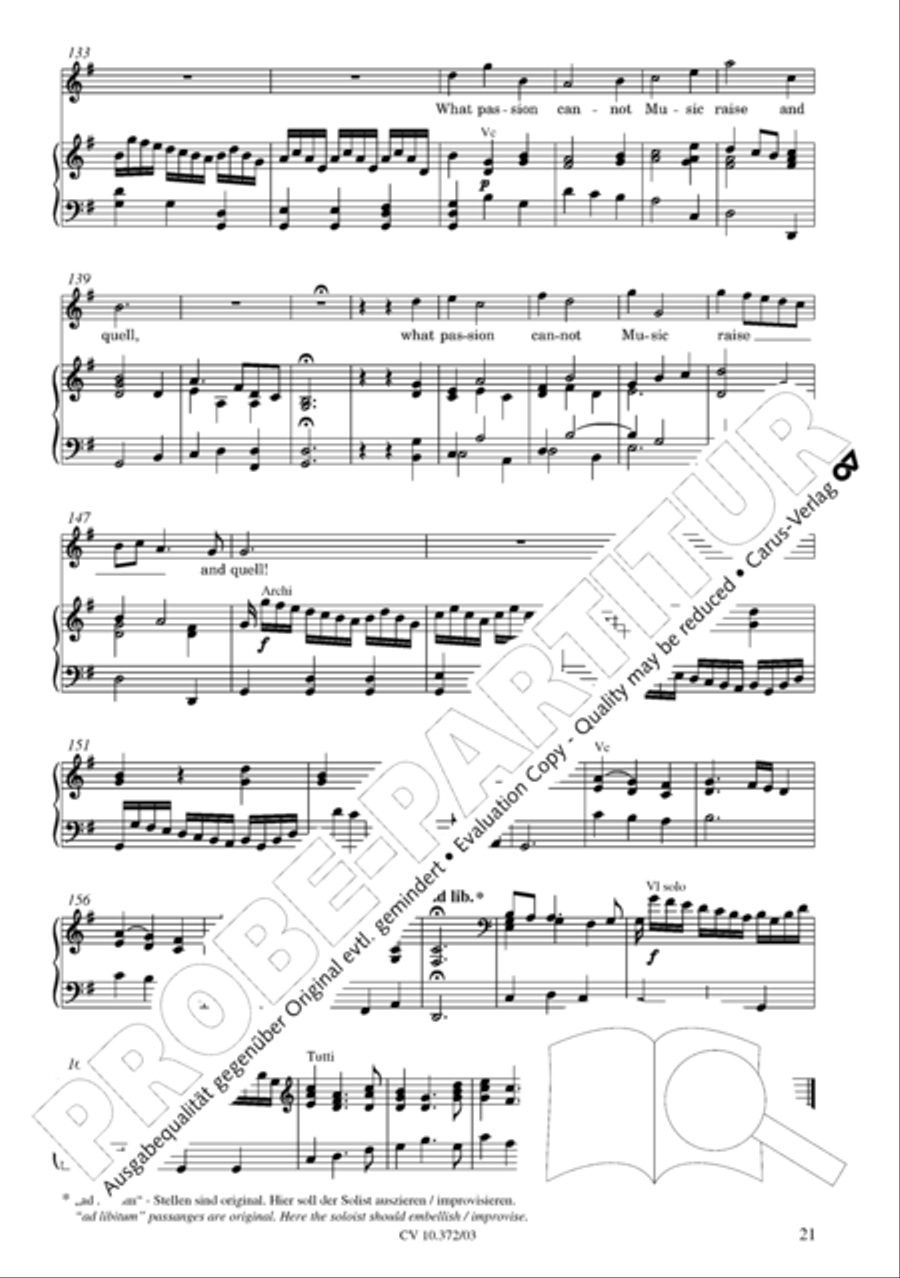Ode for St. Cecilias Day 4-Part scores gallery preview page 22