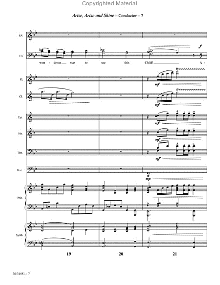 Arise, Arise and Shine! - Orchestral Score and Parts Choir scores gallery preview page 8
