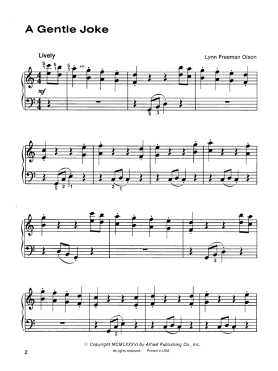 A Gentle Joke A Gentle Joke Easy Piano scores gallery preview page 2
