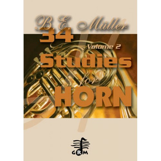 Book cover for 34 studies vol. 2 for horn