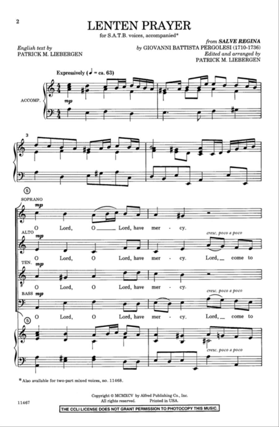 Lenten Prayer Lenten Prayer 4-Part scores gallery preview page 9