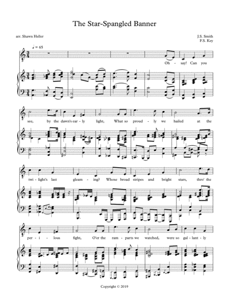 The Star-Spangled Banner for High Voice & Piano (in C) image number null