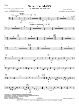 Suite from Mass (arr. Michael Sweeney) - Tuba