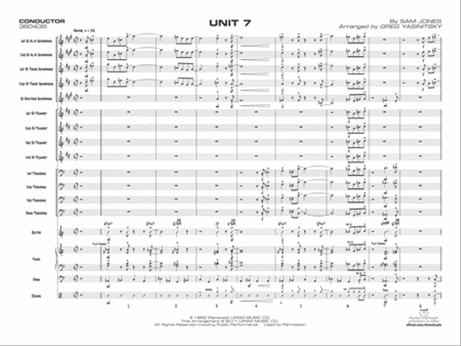 Unit 7 Jazz Ensemble scores gallery preview page 2