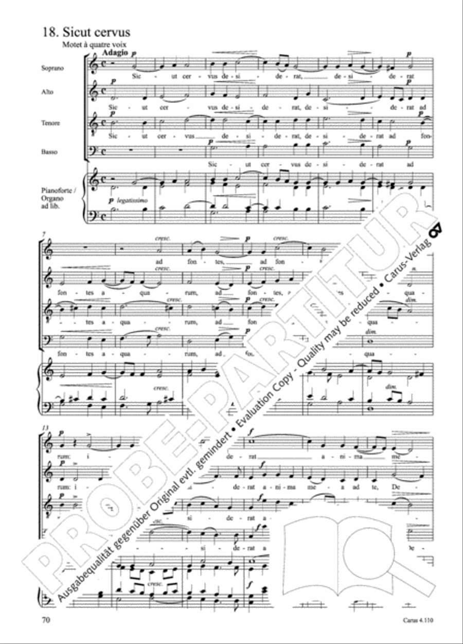 20 Latin Motets (Chants sacres latin/ 20 latein. Motetten) 4-Part scores gallery preview page 71
