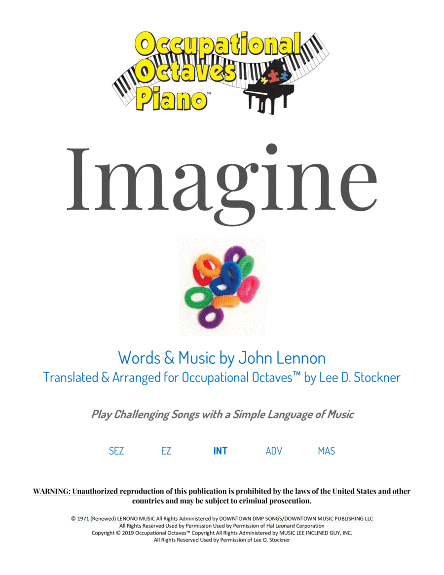 Imagine Easy Piano scores gallery preview page 1