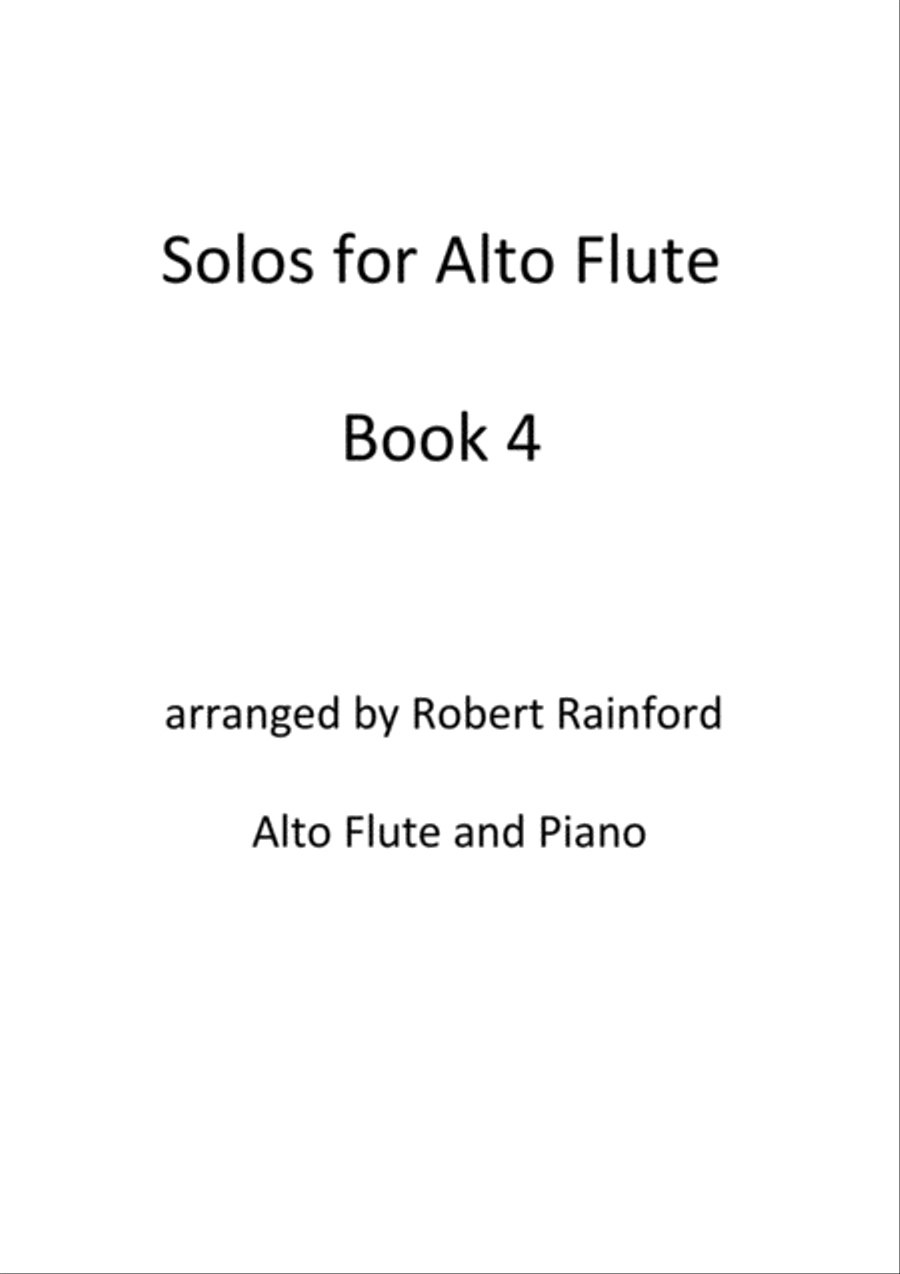 Solos for Alto Flute Book 4 Flute Solo scores gallery preview page 1