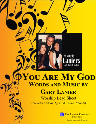 Book cover for YOU ARE MY GOD, Worship Lead Sheet (includes Melody, Lyrics & Chords)